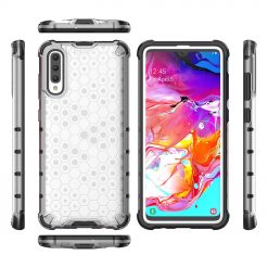Lacné Kryty | Odolný kryt Honeycomb Armor transparentný – Samsung Galaxy A70 | Lacné Kryty