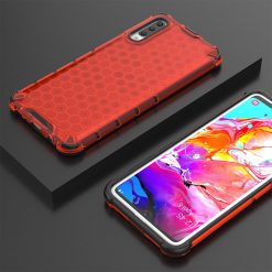Lacné Kryty | Odolný kryt Honeycomb Armor červený – Samsung Galaxy A70 | Lacné Kryty