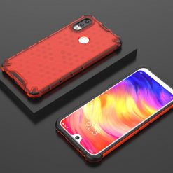 Lacné Kryty | Odolný kryt Honeycomb Armor červený – Xiaomi Redmi Note 7 | Lacné Kryty