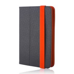 Univerzálne knižkové puzdro Orbi čierno-oranžové pre tablet s 7 - 8 palcovým displejom