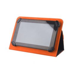 Lacné Kryty | Univerzálne knižkové puzdro Orbi čierno-oranžové pre tablet s 7 – 8 palcovým displejom | Lacné Kryty