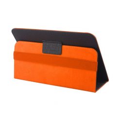 Lacné Kryty | Univerzálne knižkové puzdro Orbi čierno-oranžové pre tablet s 7 – 8 palcovým displejom | Lacné Kryty