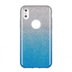 Ligotavý Kryt Forcell Shining transparentno-modrý – iPhone Xs Max