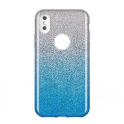 Lacné Kryty | Ligotavý Kryt Forcell Shining transparentno-modrý – iPhone Xs Max | Lacné Kryty