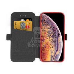 Lacné Kryty | Knižkové puzdro Book Pocket červené – iPhone Xs Max | Lacné Kryty