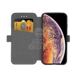 Lacné Kryty | Knižkové puzdro Book Pocket sivé – iPhone Xs Max | Lacné Kryty