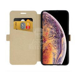 Lacné Kryty | Knižkové puzdro Book Pocket zlaté – iPhone Xs Max | Lacné Kryty