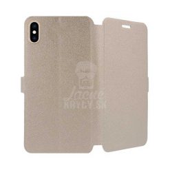 Lacné Kryty | Knižkové puzdro Book Pocket zlaté – iPhone Xs Max | Lacné Kryty