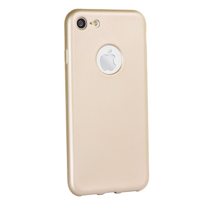Lacné Kryty | Pružný plastový kryt Jelly Case Flash matný zlatý – iPhone Xs Max