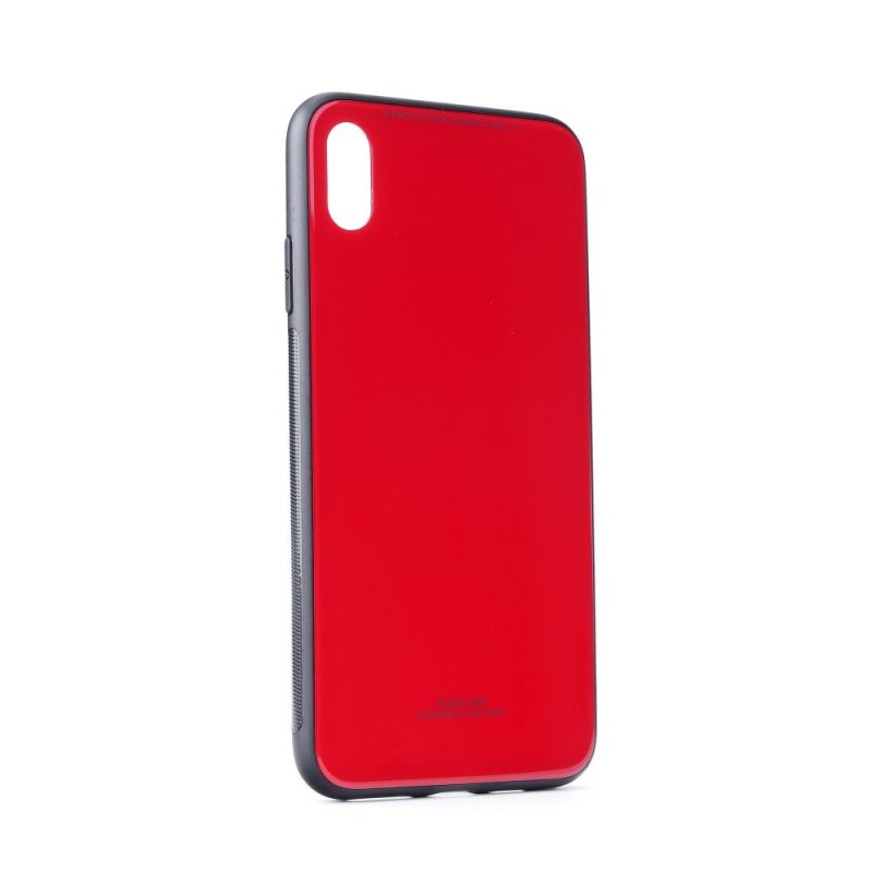 Sklenený kryt Glass Case červený – iPhone Xs Max