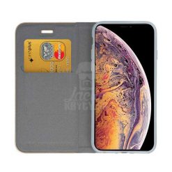 Lacné Kryty | Knižkové puzdro Luna Book strieborné – iPhone Xs Max | Lacné Kryty