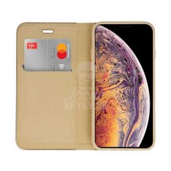 Lacné Kryty | Knižkové puzdro Luna Book zlaté – iPhone Xs Max | Lacné Kryty