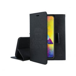Peňaženkové puzdro Fancy Book čierne – Samsung Galaxy M20