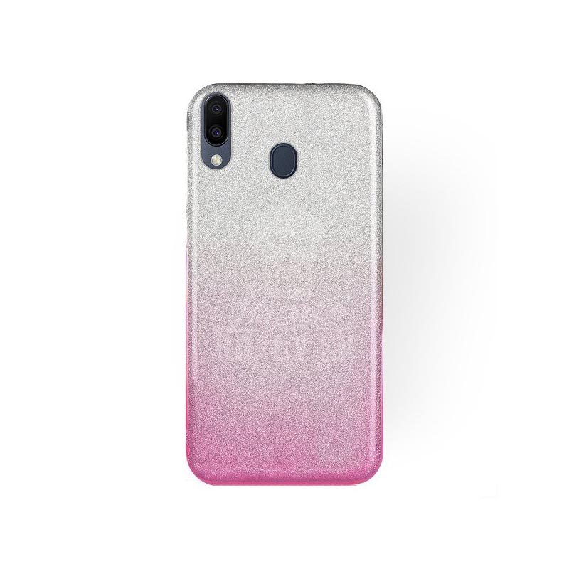 Lacné Kryty | Ligotavý Kryt Forcell Shining transparentno-ružový – Samsung Galaxy M20