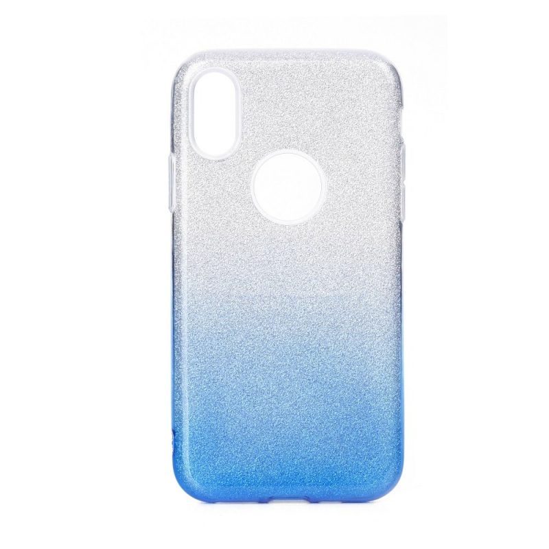 Ligotavý Kryt Forcell Shining transparentno-modrý – Samsung Galaxy M20