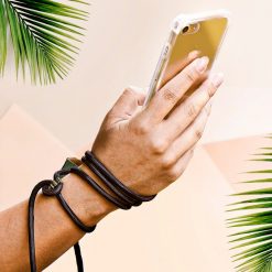 Lacné Kryty | Zadný transparentný kryt s čiernou šnúrkou Neck Strap – iPhone Xs Max | Lacné Kryty