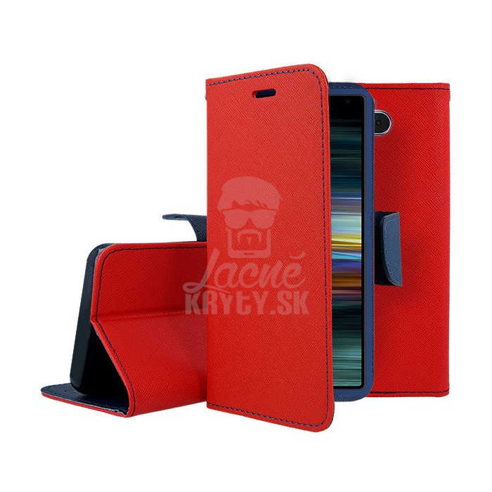 Peňaženkové puzdro Fancy Book červené – Sony Xperia 10