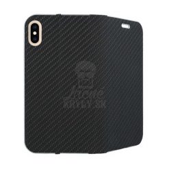 Lacné Kryty | Knižkové puzdro Luna Carbon čierne – iPhone Xs Max | Lacné Kryty