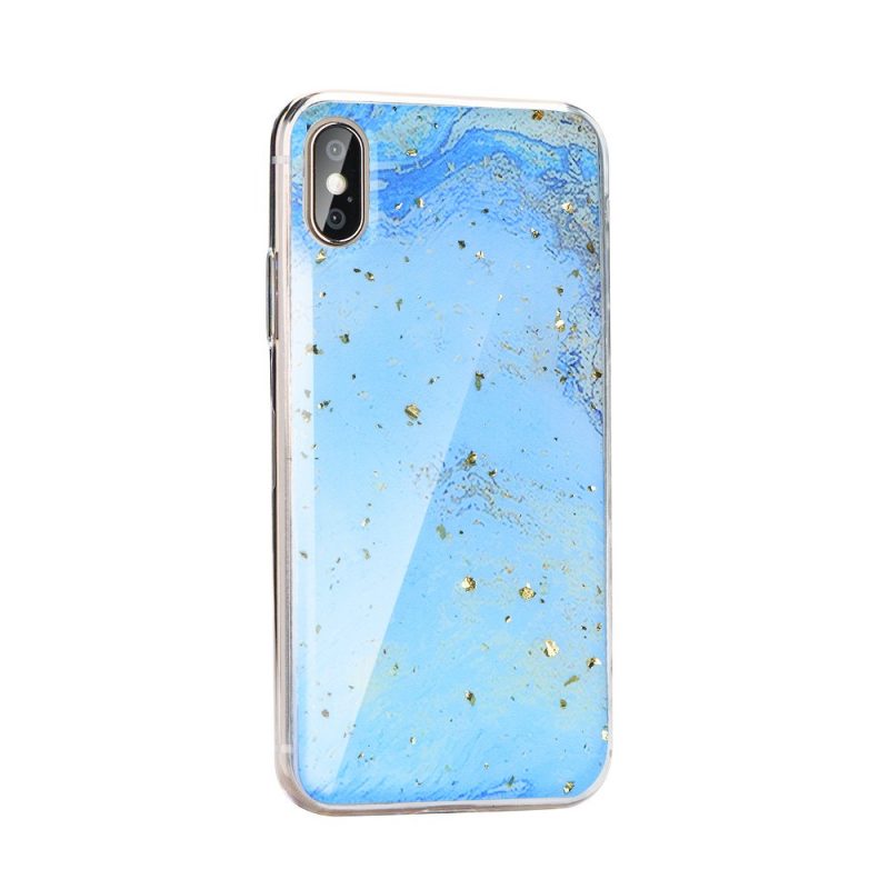 Lacné Kryty | Zadný kryt s potlačou Marble modrý – Samsung Galaxy M20