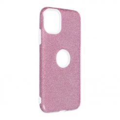 Lacné Kryty | Ligotavý Kryt Forcell Shining transparentno-ružový – iPhone 11