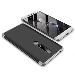 Lacné Kryty | Puzdro 360 Protection čierno-strieborné – Nokia 6.1 | Lacné Kryty