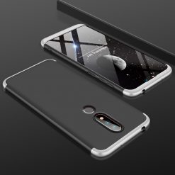Puzdro 360 Protection čierno-strieborné – Nokia 6.1 | Lacné Kryty Lacné Kryty | Puzdro 360 Protection čierno-strieborné – Nokia 6.1 | Lacné Kryty
