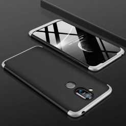 Lacné Kryty | Puzdro 360 Protection čierno-strieborné – Nokia 8.1 | Lacné Kryty