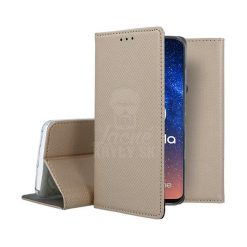 Lacné Kryty | Knižkové puzdro Smart Case Book zlaté – Motorola One Vision | Lacné Kryty