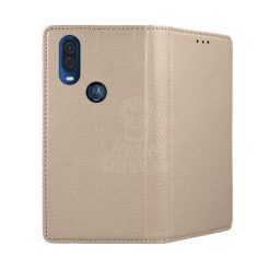 Lacné Kryty | Knižkové puzdro Smart Case Book zlaté – Motorola One Vision | Lacné Kryty