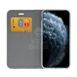 Lacné Kryty | Knižkové puzdro Luna Book strieborné – iPhone 11 Pro | Lacné Kryty