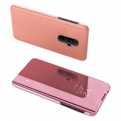 Priehľadný kryt Clear View Case ružový – Xiaomi Redmi Note 8 Pro