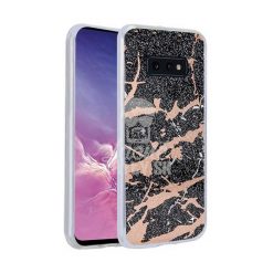 Zadný kryt s potlačou Marble čierny – Samsung Galaxy S10e