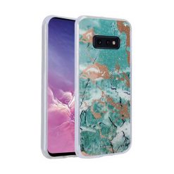 Zadný kryt s potlačou Marble zelený – Samsung Galaxy S10e