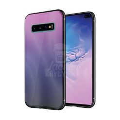 Sklenený kryt Aurora glass ružovo-čierny – Samsung Galaxy S10 Plus (S10+)