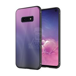 Sklenený kryt Aurora glass ružovo-čierny – Samsung Galaxy S10e