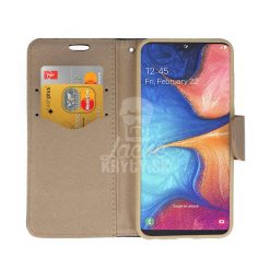 Lacné Kryty | Peňaženkové puzdro Fancy Book čierno-zlaté – Samsung Galaxy A20e | Lacné Kryty
