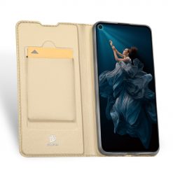 Lacné Kryty | Knižkové puzdro Dux Ducis Skin Pro zlaté – Honor 20 / Huawei Nova 5T | Lacné Kryty