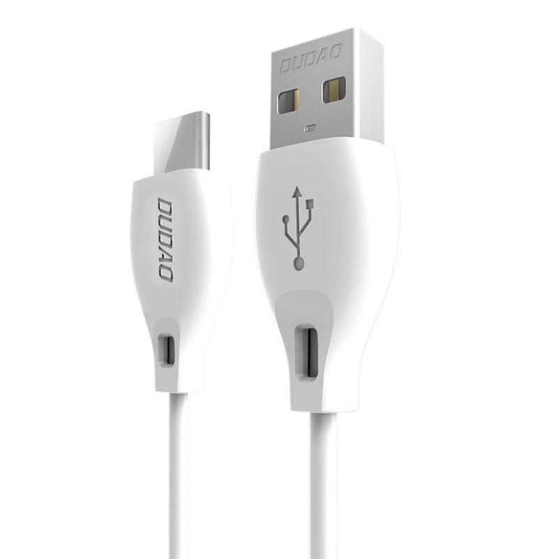 E-shop Dátový kábel Dudao L4T 2,1A USB-C 1m biely