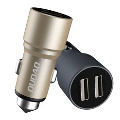 Lacné Kryty | Nabíjačka do auta Dudao R5 2,4A na 2 USB zlatá | Lacné Kryty