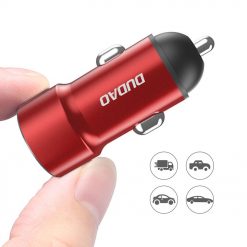 Lacné Kryty | Nabíjačka do auta Dudao R5 2,4A na 2 USB červená | Lacné Kryty