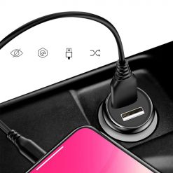 Lacné Kryty | Nabíjačka do auta Dudao R5 2,4A na 2 USB červená | Lacné Kryty