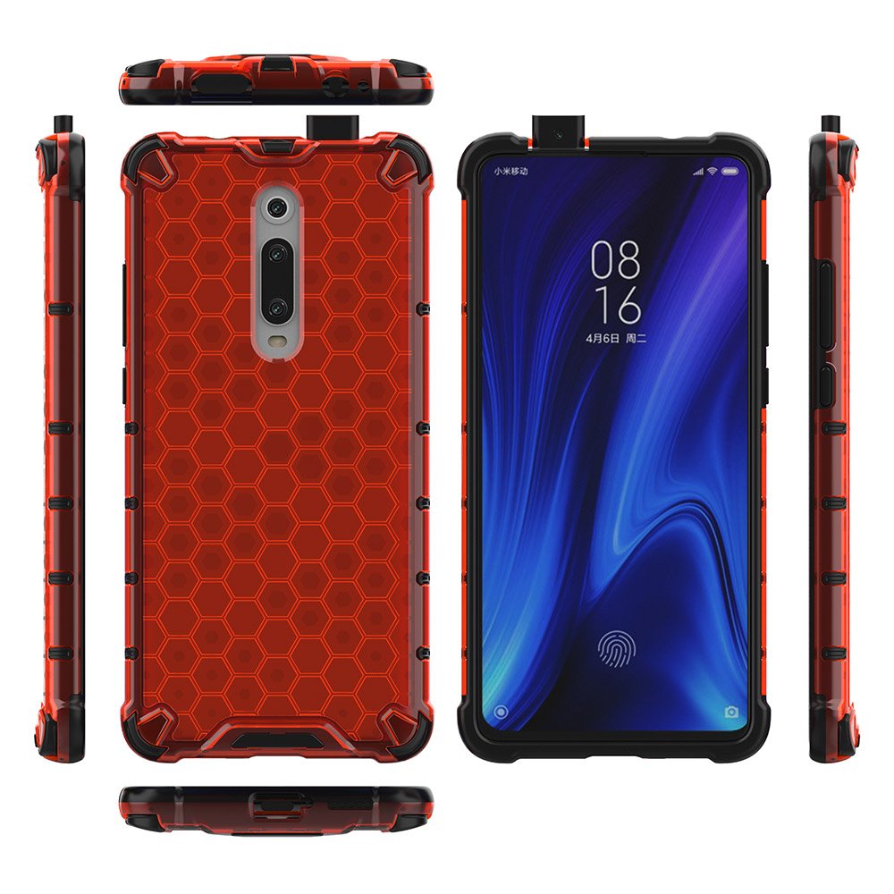 Odolný kryt Honeycomb Armor červený – Xiaomi Mi 9T / 9T Pro | Lacné Kryty Lacné Kryty | Odolný kryt Honeycomb Armor červený – Xiaomi Mi 9T / 9T Pro | Lacné Kryty