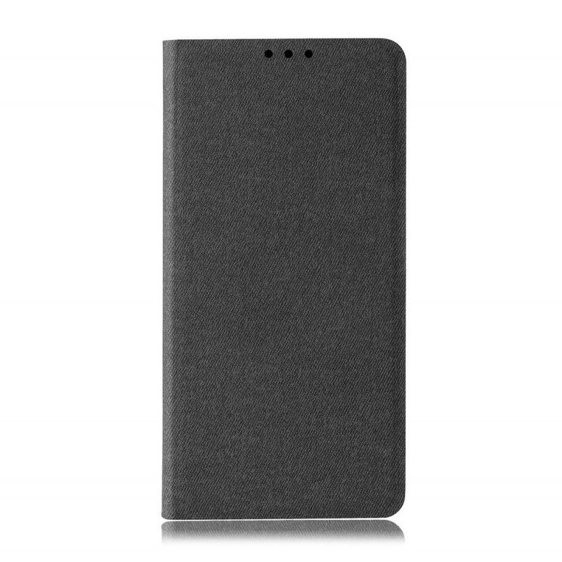 Lacné Kryty | Peňaženkové puzdro Fabric Flip Bookcase čierne – Xiaomi Redmi Note 8 Pro