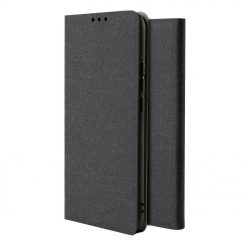 Peňaženkové puzdro Fabric Flip Bookcase čierne – Xiaomi Redmi Note 8 Pro | Lacné Kryty Lacné Kryty | Peňaženkové puzdro Fabric Flip Bookcase čierne – Xiaomi Redmi Note 8 Pro | Lacné Kryty