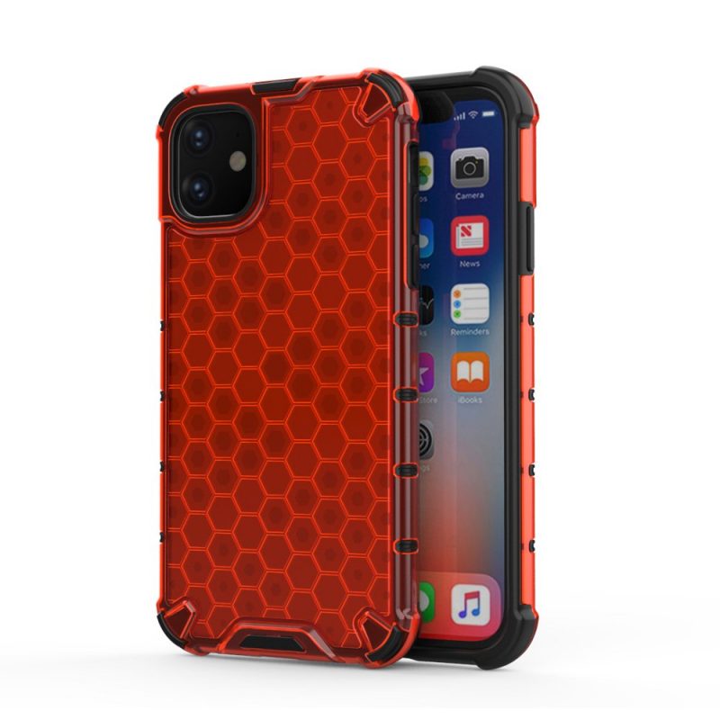 Lacné Kryty | Odolný kryt Honeycomb Armor červený – iPhone 11