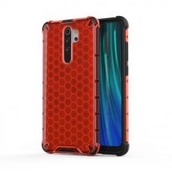 Odolný kryt Honeycomb Armor červený – Xiaomi Redmi Note 8 Pro