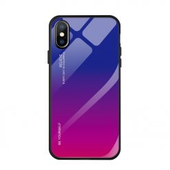 Sklenený kryt Gradient glass modro-fialový – iPhone X / XS