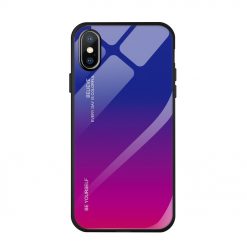 Sklenený kryt Gradient glass modro-fialový – iPhone Xs Max
