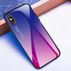 Lacné Kryty | Sklenený kryt Gradient glass modro-fialový – iPhone Xs Max | Lacné Kryty