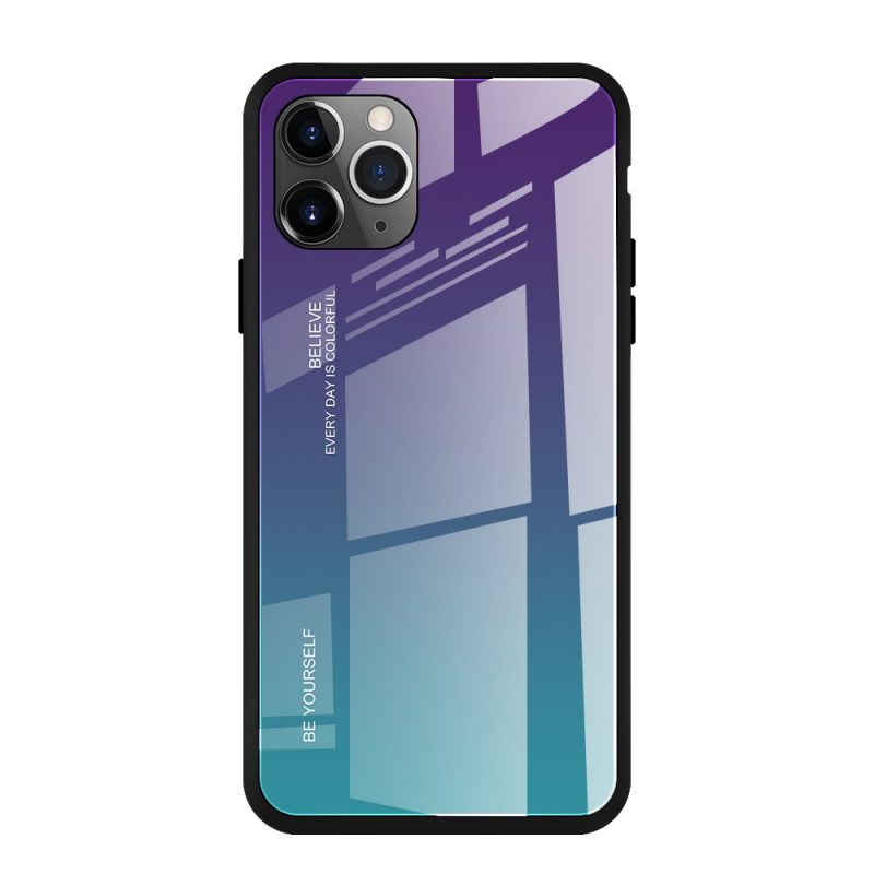 Lacné Kryty | Sklenený kryt Gradient glass fialovo-modrý – iPhone 11 Pro